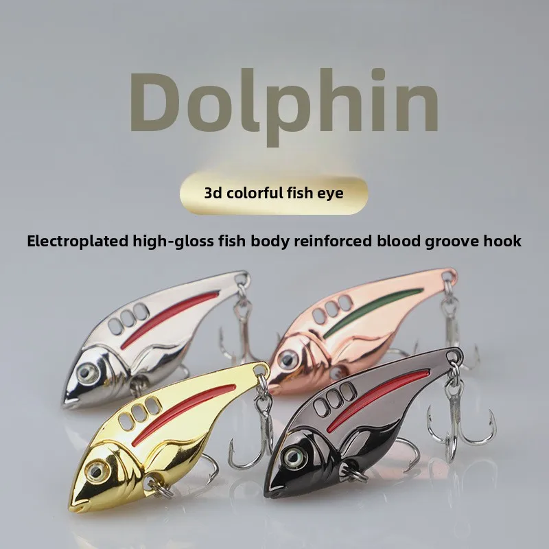 

Dolphin VIB Lure Imitation Hard Bait VIB Spoon 20g Blank Lure with Blood Groove Treble Hooks Ideal Snakehead and Topmouth Culter
