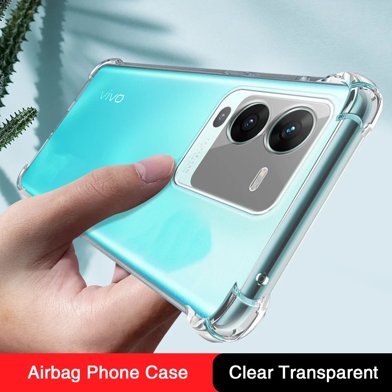 

Transparent Soft Mobile Phone Case for VIVO S15 Pro S15E S15Pro 5G Crystal Clear Luxury Airbag Back Cover Lens Protection Fundas