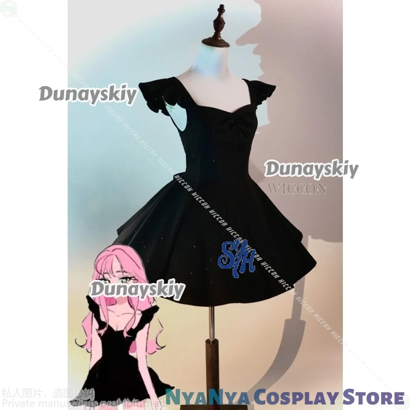 ชุดคอสเพลย์มิซิ ตัวละครเอเลี่ยน จากอนิเมะ ชุดใหม่สำหรับฮาโลวีน ชุดเดรสสีดำเล็กๆ สำหรับการแสดงบอลรูม ชุดยูนิฟอร์มกระโปรงสั้นเซ็กซี่สไตล์โลลิต้า กอธิค ฮาโลวีน