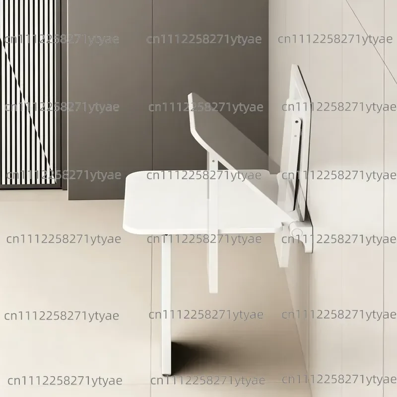 Wall-mounted Folding Shower Seat, Compact Modern Bathroom Bath Chair, Practical Seat, Durable, High Strength