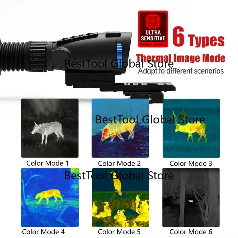 

384X288 50Hz Thermal Imaging Scope 1800M Night Vision Monocular Thermal Rifle Scope for Hunting Rescue