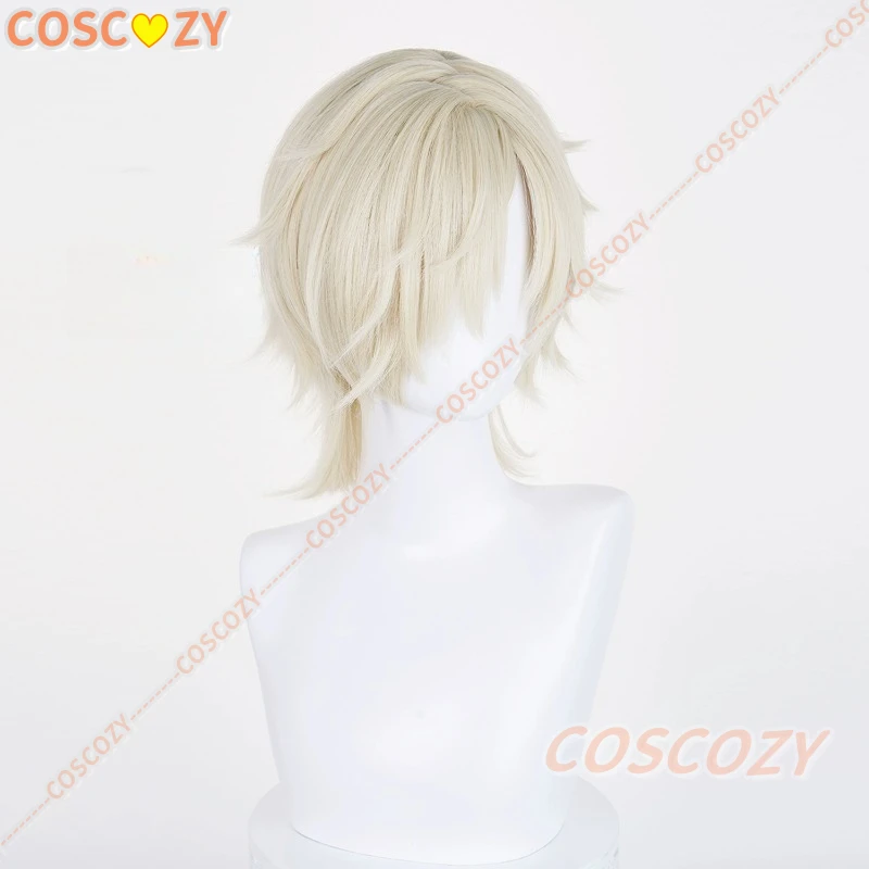 Identity V Grave Keeper Cosplay Wig Nether Pact Andrew Kreiss Short Blonde Hair Heat Resistant Wigs For Men Women Party Carnival