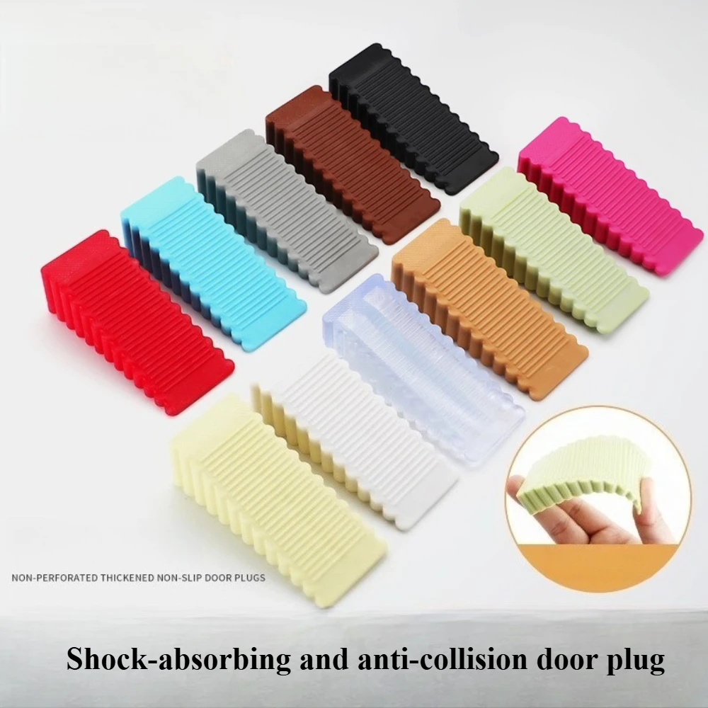 

Anti-collision Wedge Safety Stoppers Rubber Door Stop Wind Deflector Noise Reduction Household Mobile Antitheft Door Stop Device