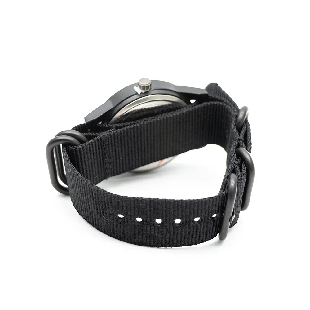 Black Nylon Watch Band For Mechanical Watch Sports Bracelet Replacement Strap 18MM 20MM 22MM 24MM Wristband Table Accessories