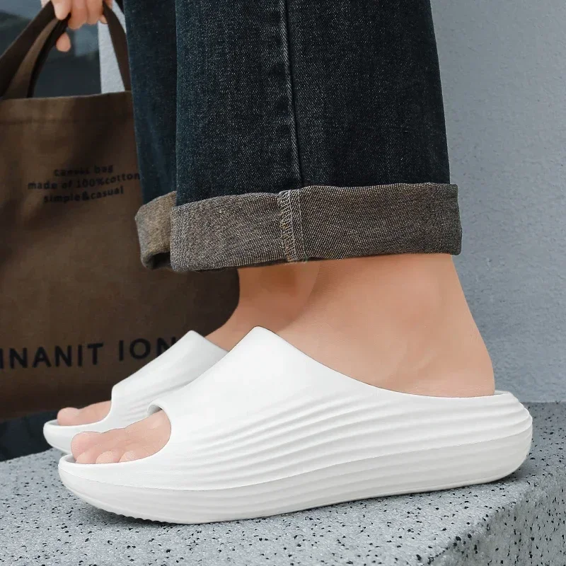 

Slippers Casual Shoes Mens Slippers Non-Slip Sandals Thick Soft Platform House Shoes Indoor Outdoor Shower Bathroom Summer Trend