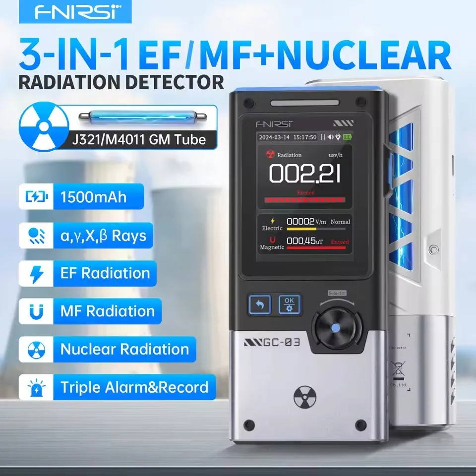 

FNIRSI GC-03 3-in-1 Environment Detector – Appliance and Workstation Safety Tester, Field Strength Indicator