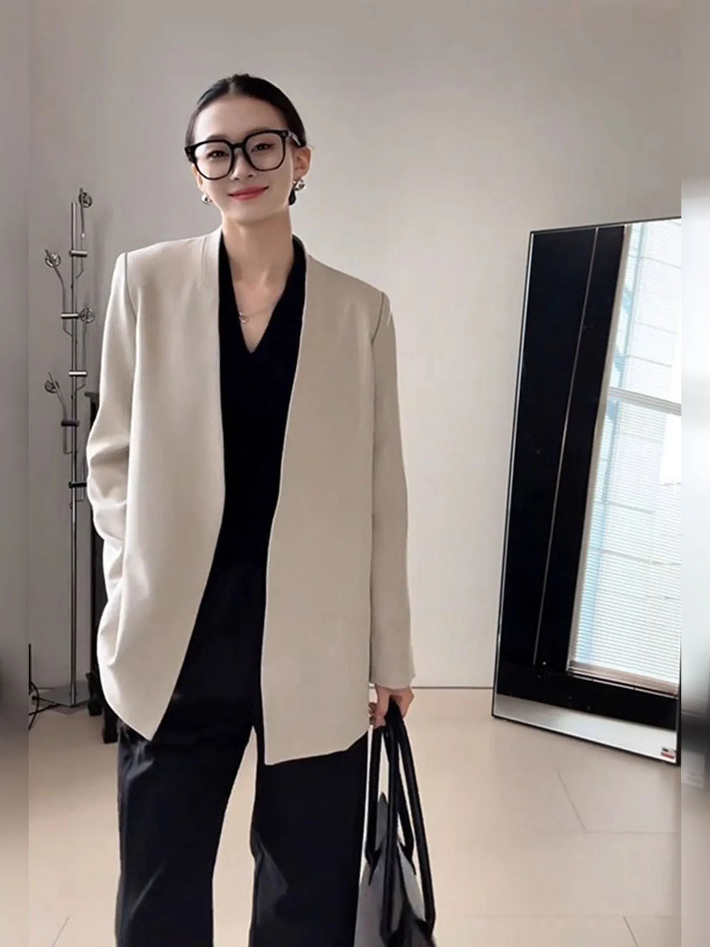 

Жилет Ele White ex, топ, роскошная верхняя одежда Sle ort, весна 2026, Новое поступление, простой дизайн, модная женская куртка