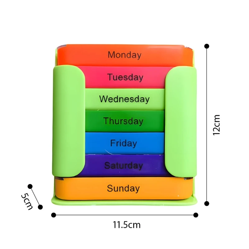 M89F Convenient 28 Section Weekly Medication With Transparent Cover For Easy Prescription Handling