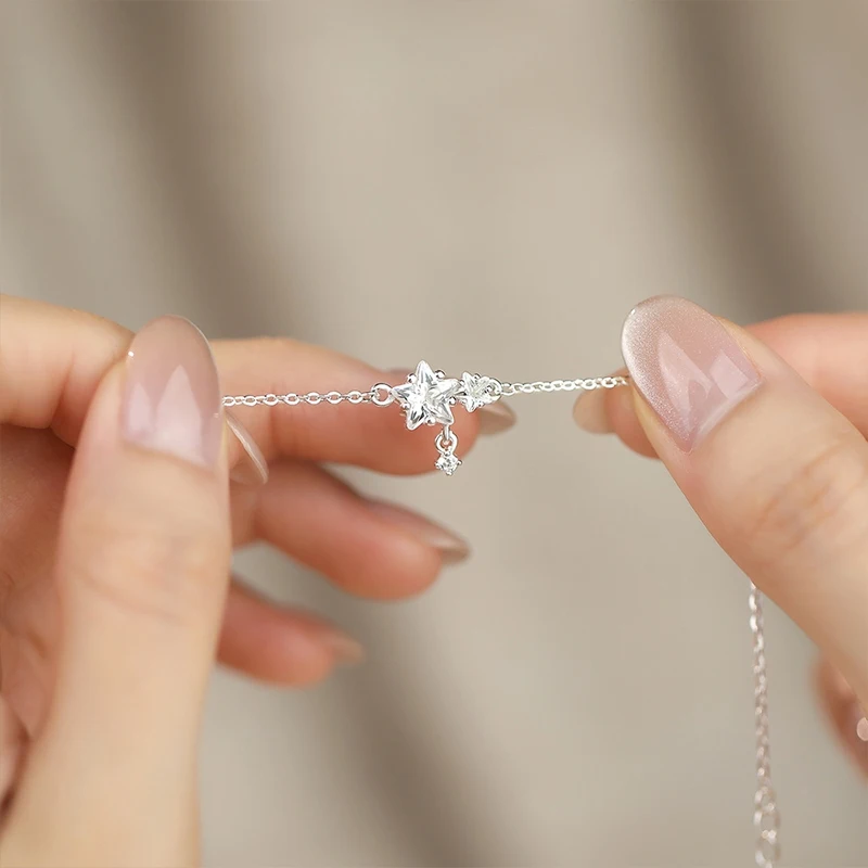 JYJIAYUJY 100% كامل الأصلي غرامة الفضة S999 سوار في المخزون الزركون ستار خاتم هدايا مجوهرات أنيقة يوميا JYB65