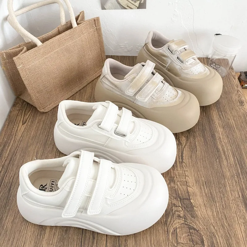 

Womens Shoes 2026 Spring New Big Head White Shoes Thick Sole Heightening Versatile Casual Shoes Womens Platform Sneakers