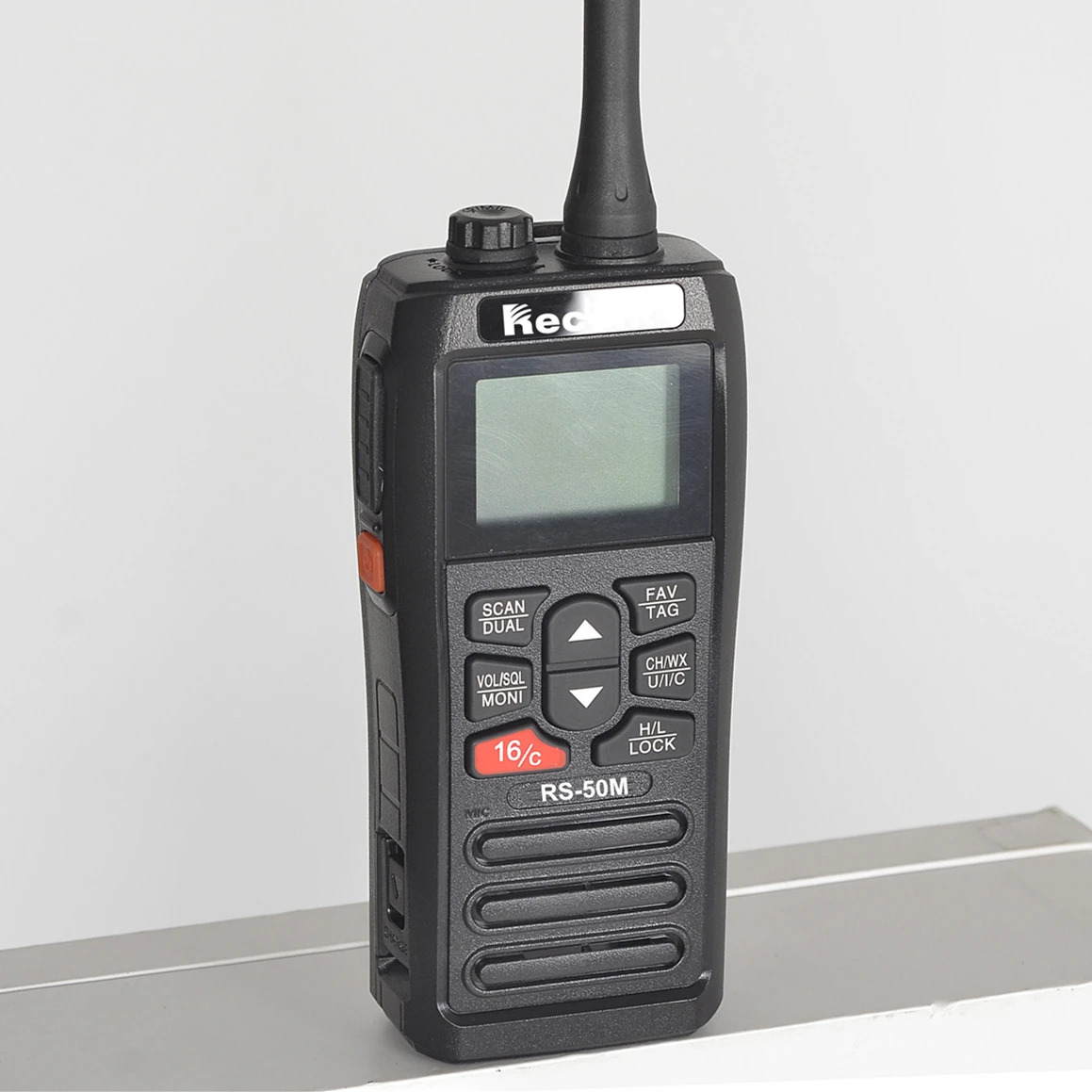 Novo design ipx7 à prova d'água portátil vhf rádio marinho RS-50M com bateria embutida circuito de economia de energia carregamento usb 2025