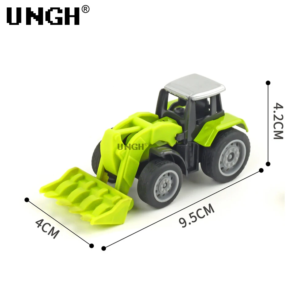 UNGH 4 قطعة/المجموعة الأخضر فرام مركبة دييكاست الهندسة سيارة رافعة شوكية نماذج من الشاحنات لعبة تعليمية للأطفال الصبي هدية عيد ميلاد