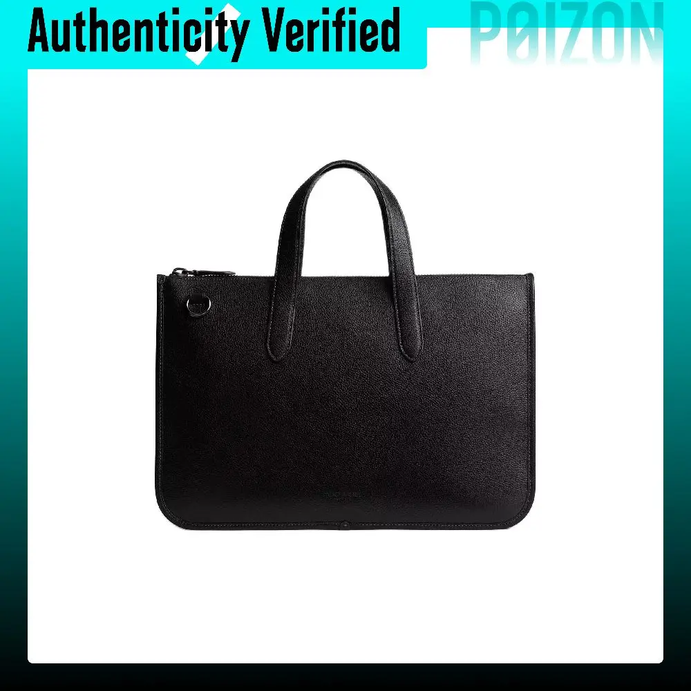 COACH Litchi Grain Leather Briefcases Large Men's Black CV971-BLK