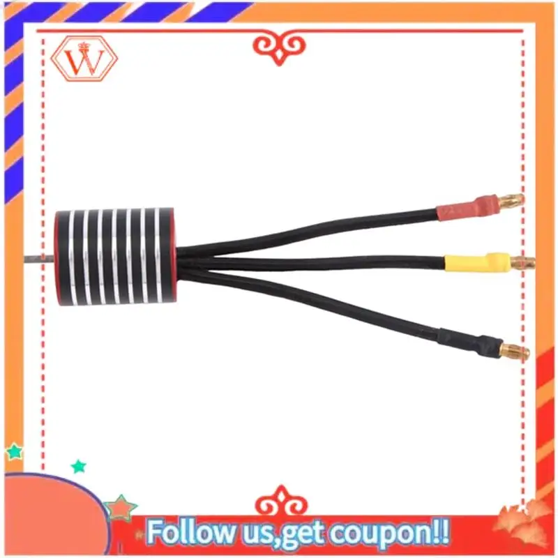 محرك متين مقاوم للماء بدون فرشاة مع مجموعة كومبو 35A ESC لشاحنة سيارة زاحفة RC 1/8 1/10 1/12