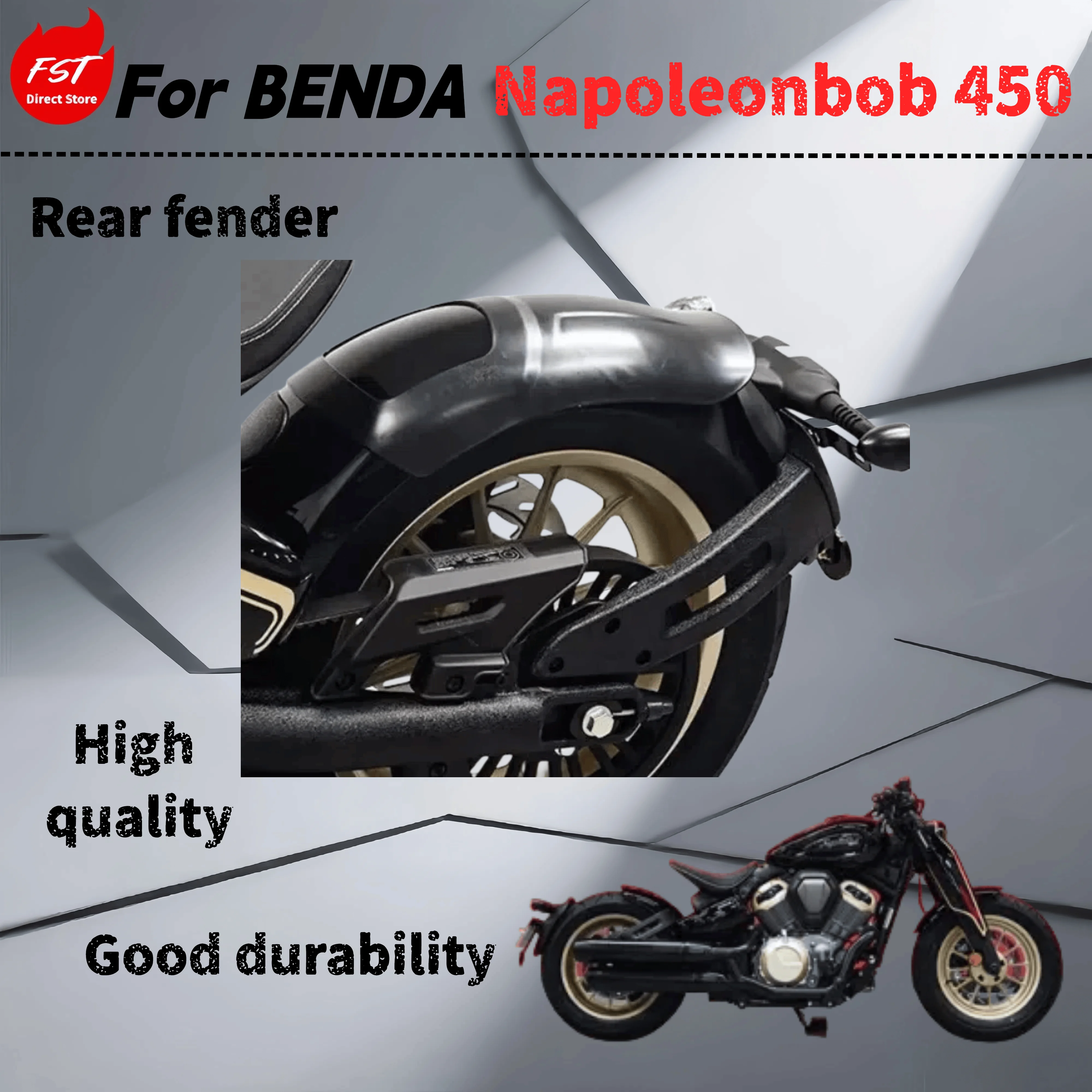 

For Benda Napoleonbob 450 front and rear fenders modified waterproof and mud-proof quick-release rear mud