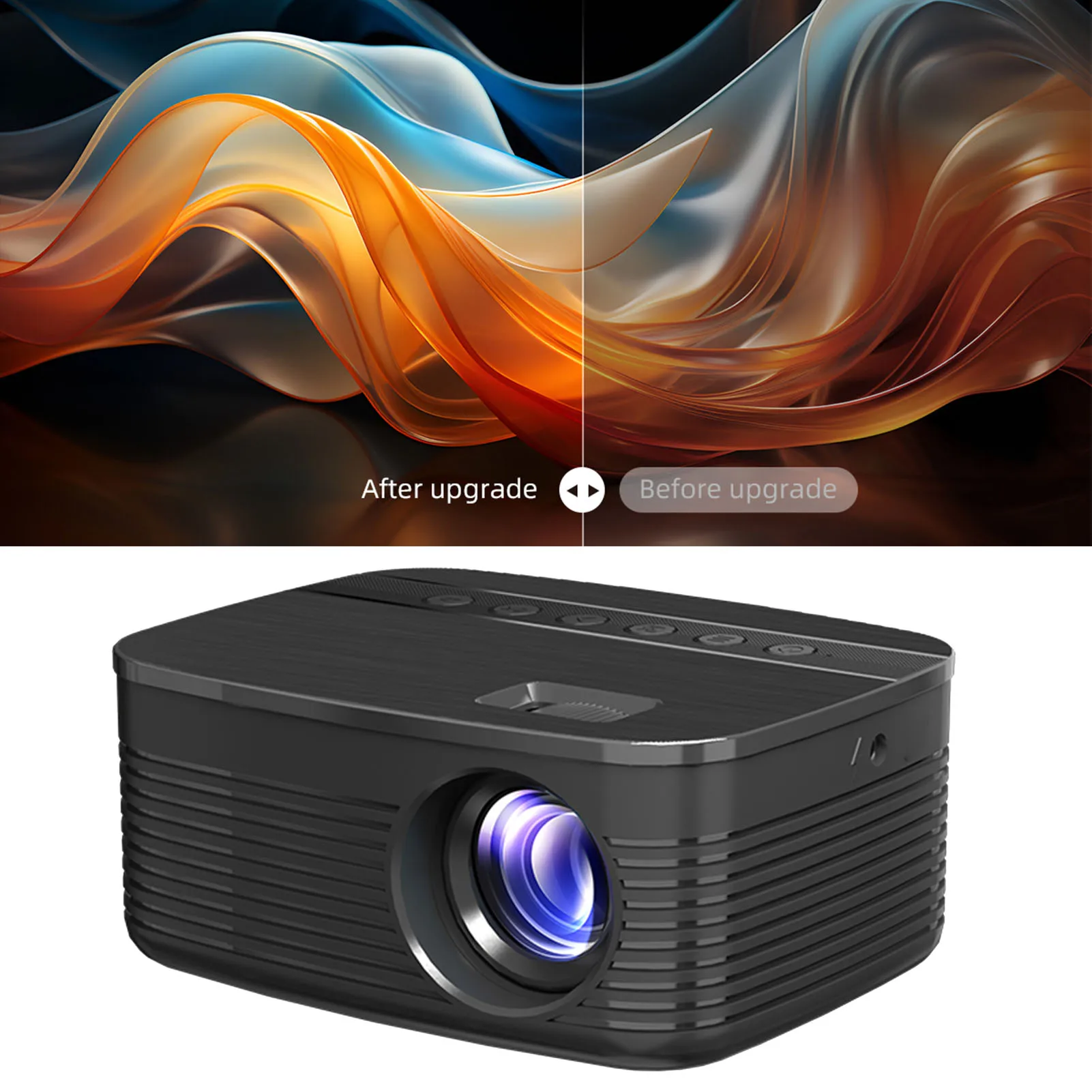 

Video Projector Wireless Fidelity Fan Cooling System 4 Channel LED Light Projector 1080P HD with Remote Control for Indoor