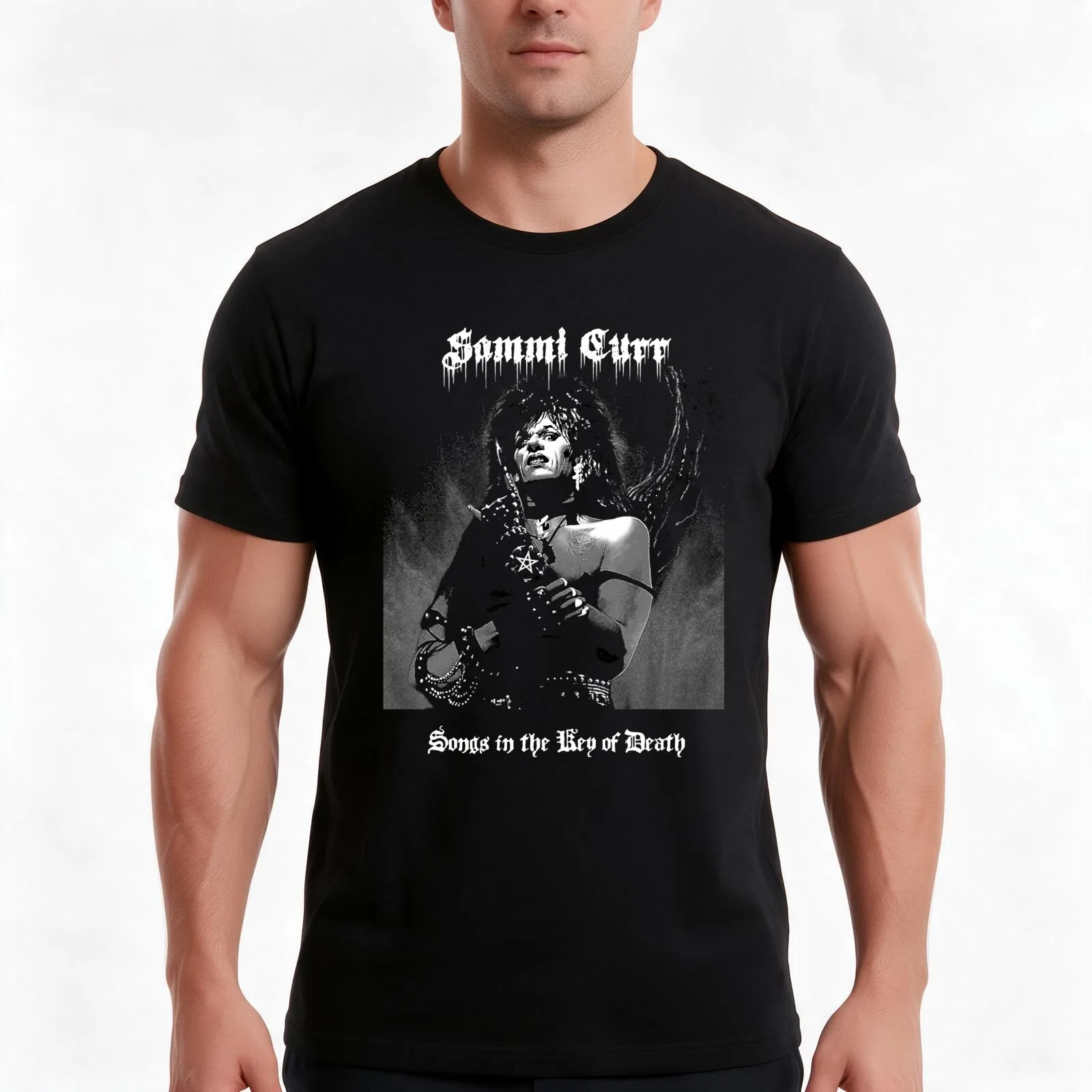 Sammi Metal For Fans T-Shirt, Summer Casual Cotton Tee, Oversized Streetwear Tops, Vintage Graphic Print, Loose Fit Short Sleeve
