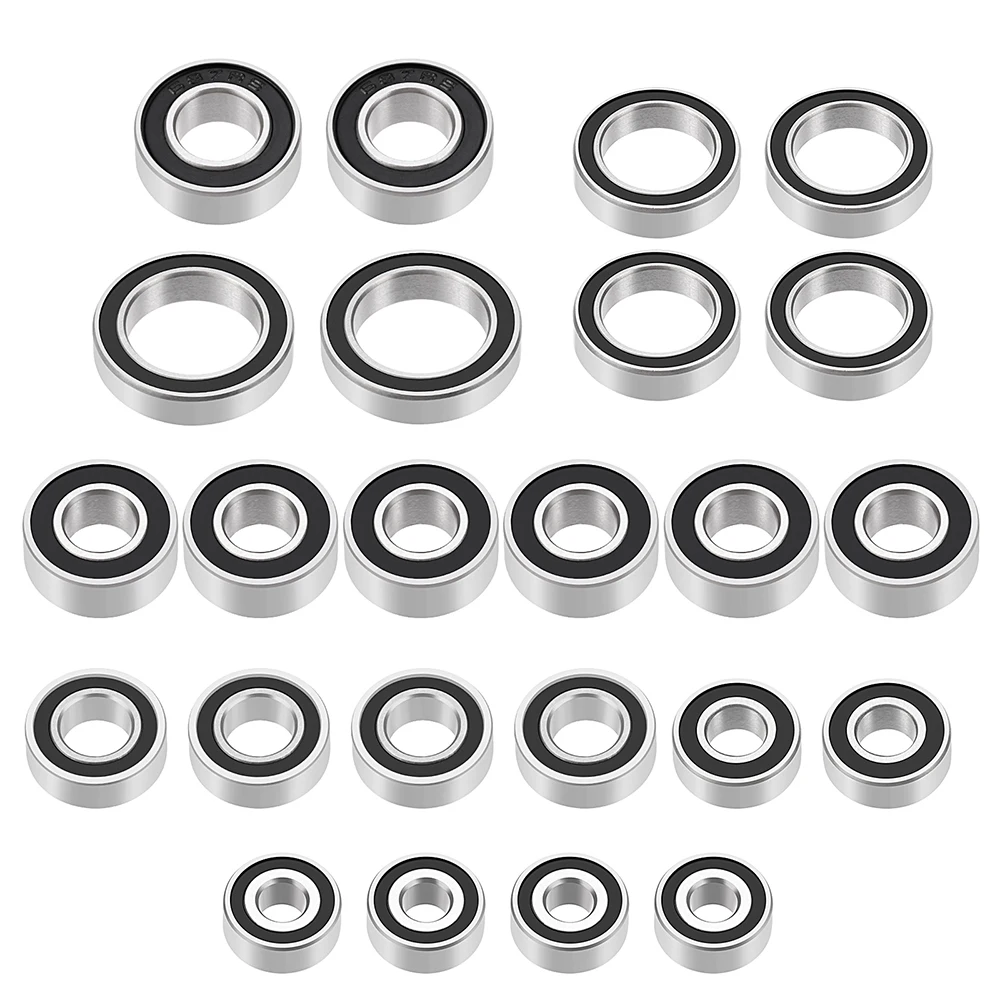 YEAHRUN 24 個ゴム密封ベアリングキット 1/10 TRX-4 スポーツ RC カーアップグレードパーツ用