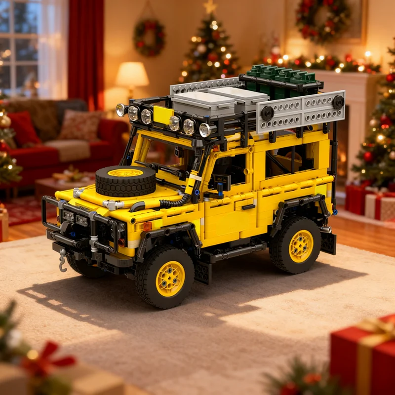 2379pcs MOC Cars Defender 90 Camel Trophy Edition Model Christmas Gift Room Decoration Decorative Ornament For Bookshelf Display