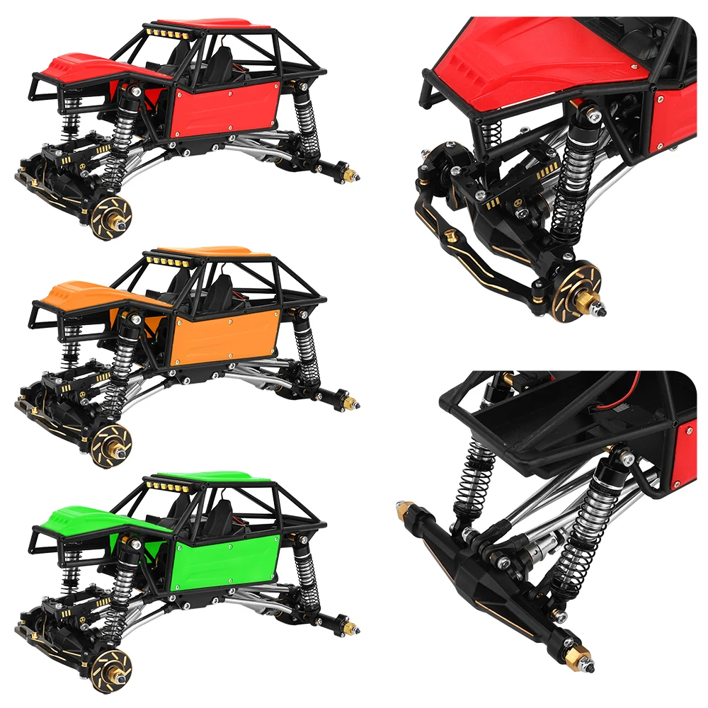 TRX4-M Brass & Metal 4×4 RC Car Chassis Frame with Front Rear Axles Gearbox DIY for TRX4M 1/18 RC Crawler Car Parts