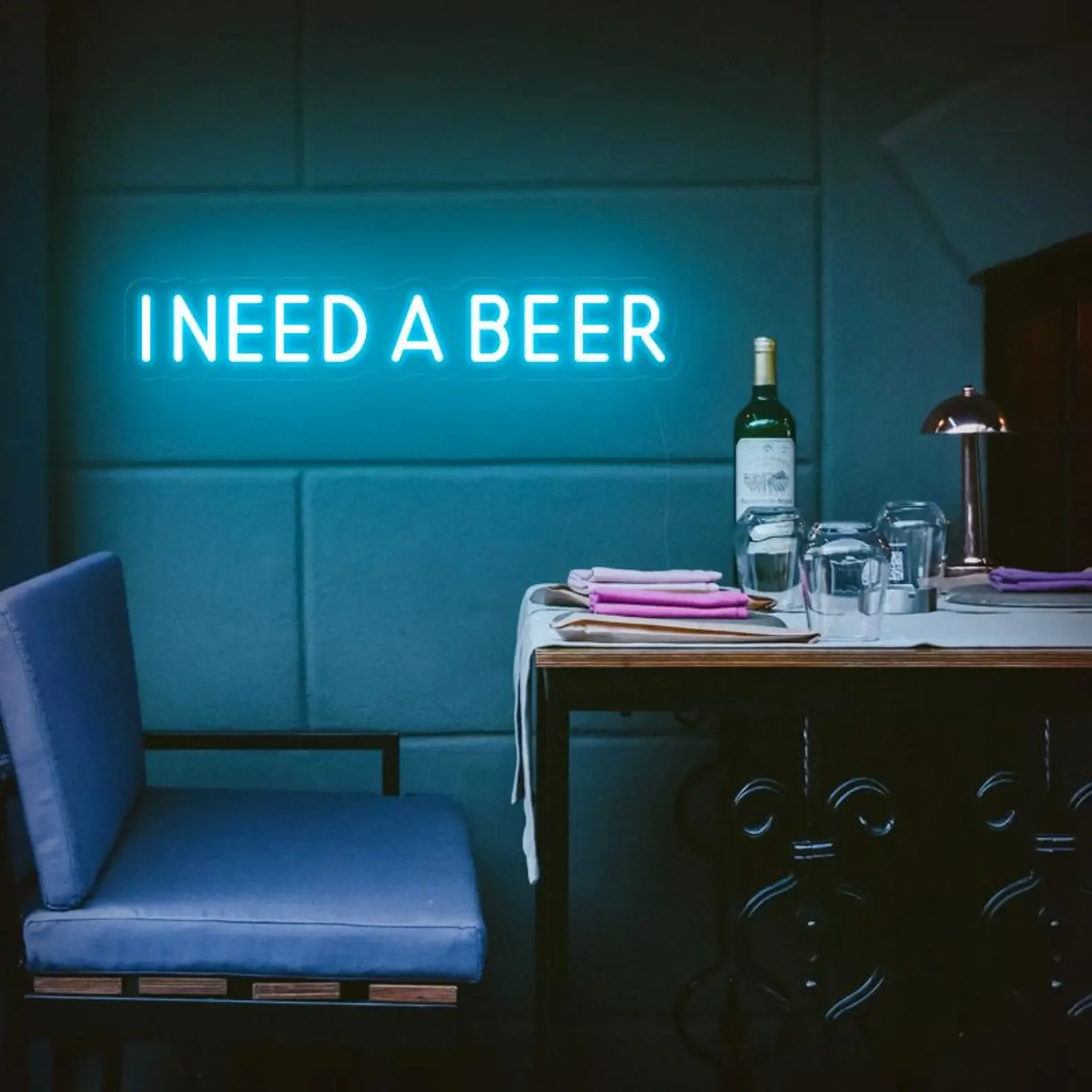 I Need a Beer Neon Sign Custom Bar Decor, Beer Led Neon Light, Brewery Business Sign Light Party Decor, Gift for Beer Lovers