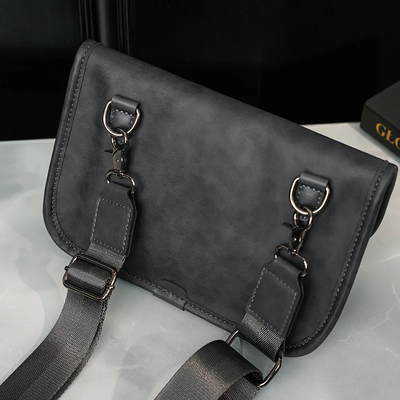 Fashion Brand Design Men\'s Crossbody Bag Single Shoulder Bag Leather Cross Body Bags Men Shoulder Bag Square Hand Bag Mens New