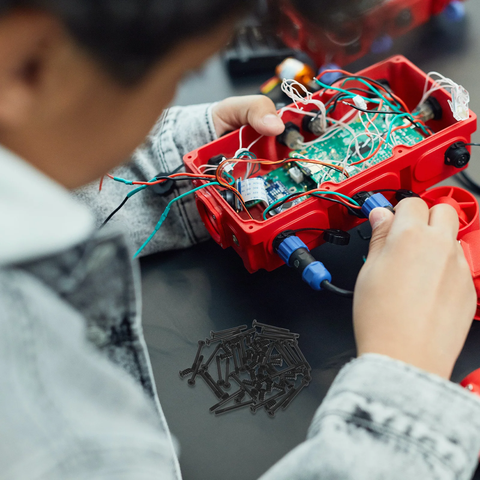 

60pcs Case Fan Screw Kit Flat Head Tapping Screws For Chassis Fan Long Short M5 Self-Tapping Screw Set Hardware Tools Laptop