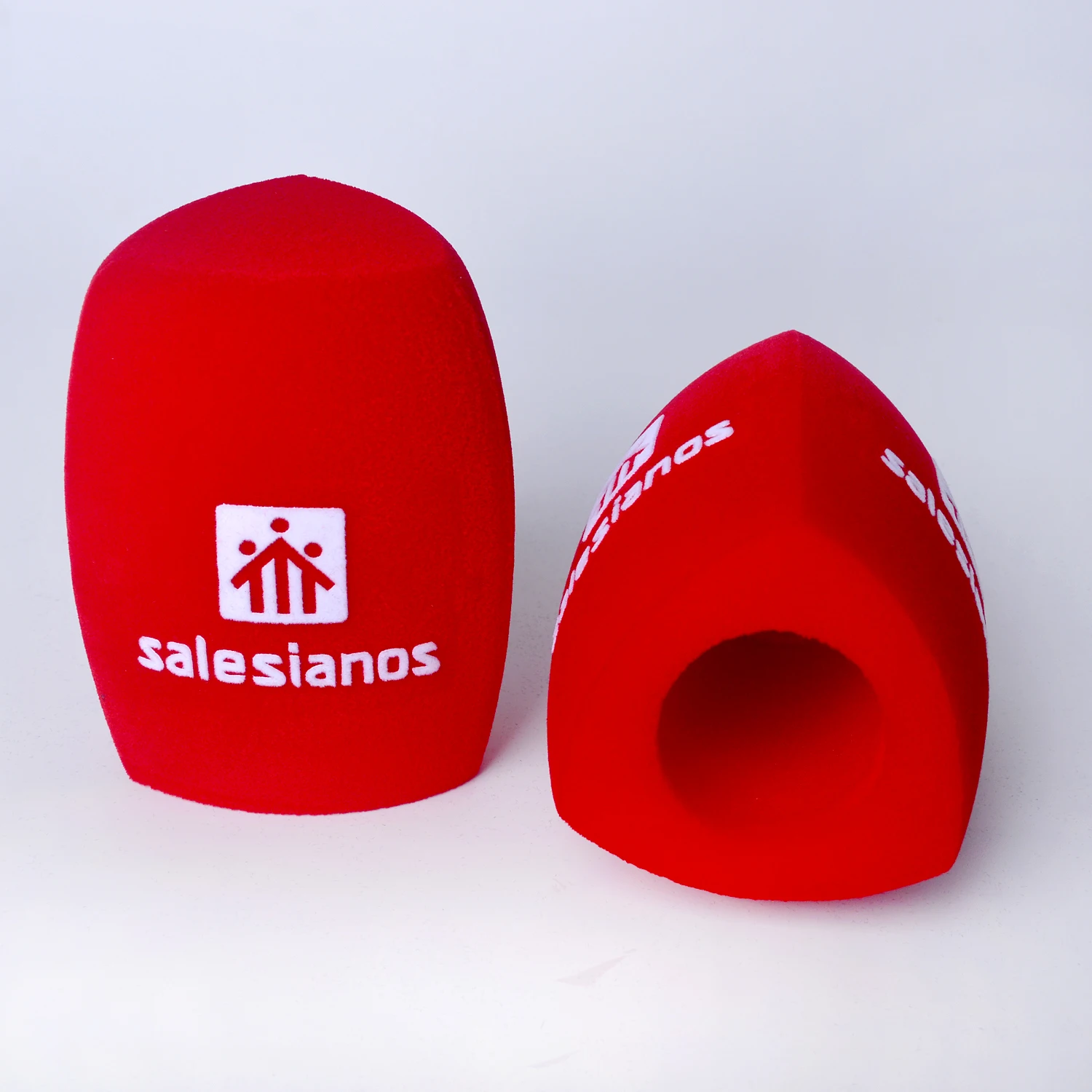 Flocking Mic Sponge Printing Cover Customized Microphone Windshield Logo Foam Windscreen Cap For TV Stations Reporters Interview