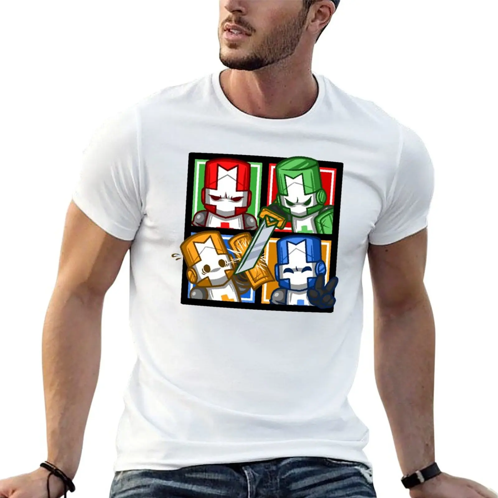 

Castle Crashers Four-Square T-Shirt t shirts designer t shirt man designer T-Shirt