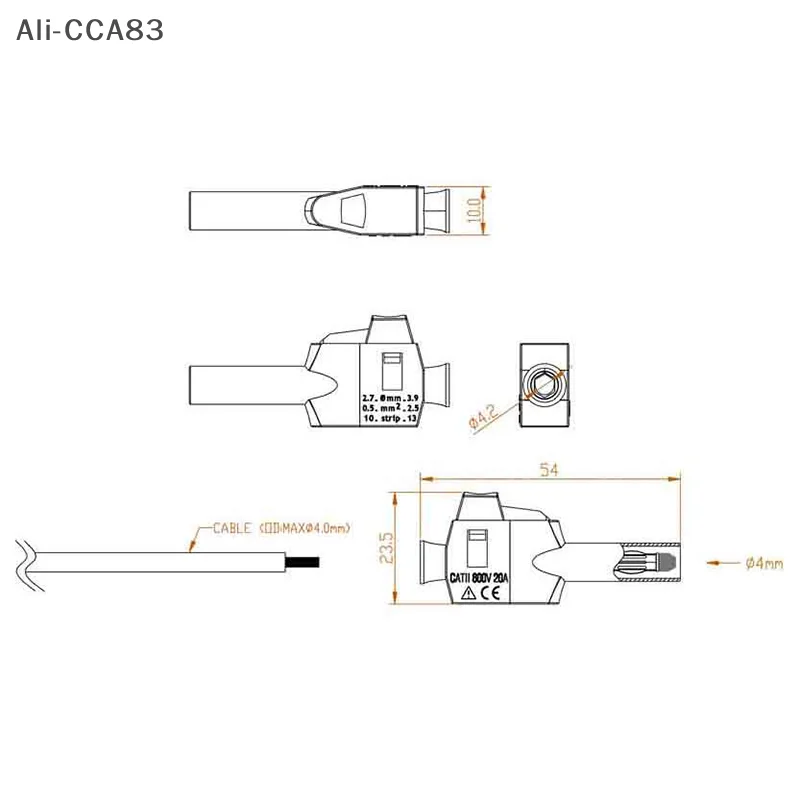 (YY) 1Pc 2025 Novo Multímetro Teste Cabos Plugue de Conexão Rápida 4mm Lanterna Cabeça de Soldagem Soquete de Fiação Livre Sem Conector de Multímetro
