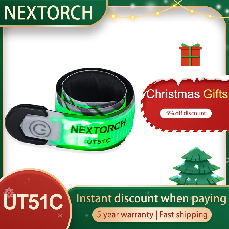 NEXTORCH UT51C Rechargeable multi-color sports bracelet light LED illuminated bracelet Night outdoor sports Traffic instructions