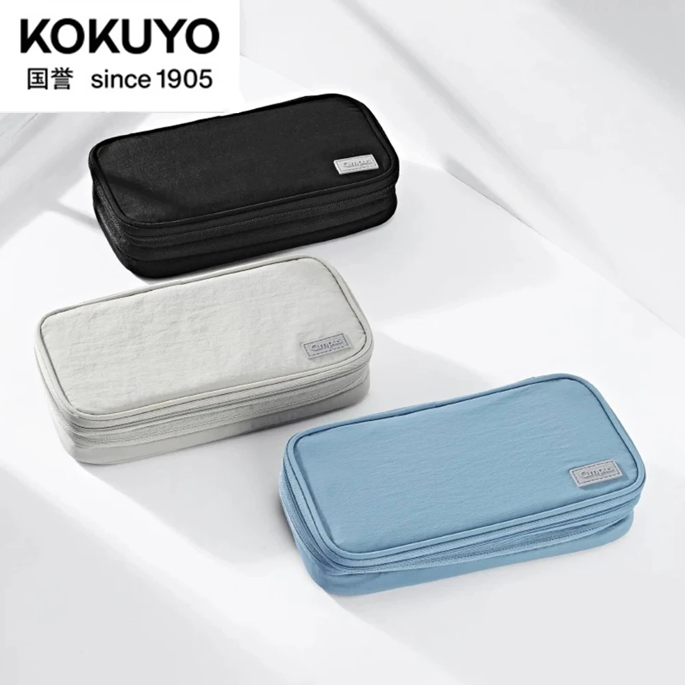 

Japan Pencil Case KOKUYO Campus Expandable Large Capacity Simple Storage Stationery Bag Exam Student Study Office Supplies