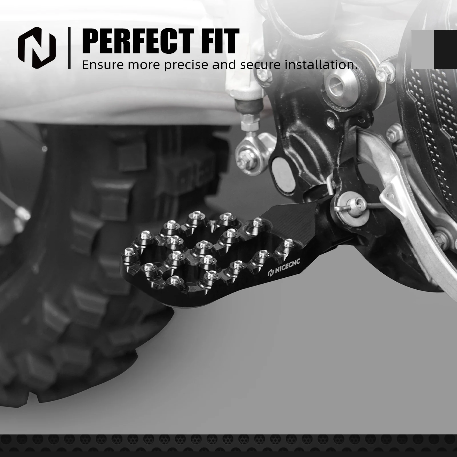 2024 Für KTM EXC 300 EXC 250 EXC-F 350 SXF 450 Für Husqvarna TE 300 FE 350 FE 450 GasGas EC 300 10mm Fußrasten mit niedrigerem Offset – Detail 10