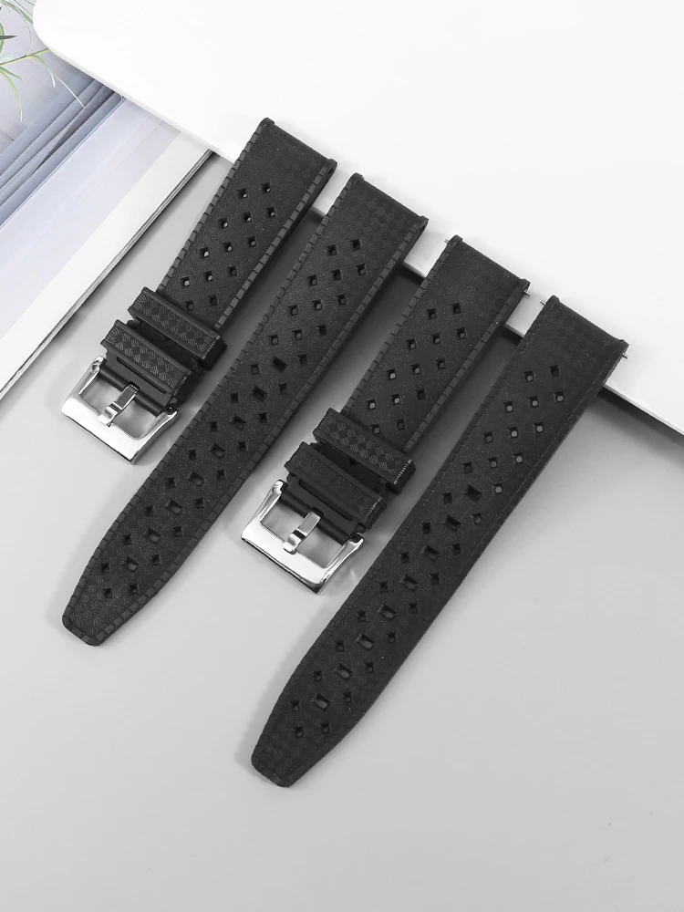 

Soft rubber silicone strap suitable for Blancpain 50Xun 5008B Barracuda watch strap with 20mm accessories