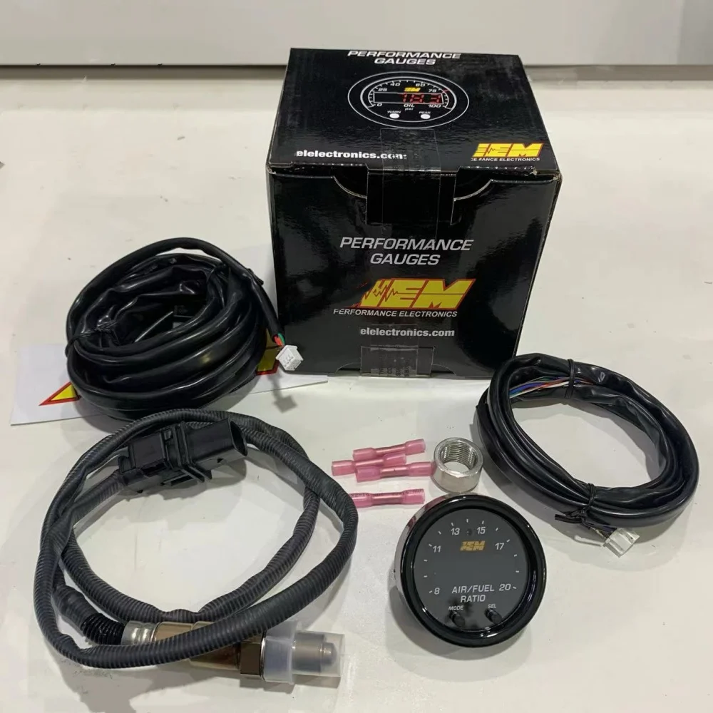 

AE-M New Wideband Sensor Gauge 30-0300 X-series AFR O2 UEGO Air Fuel Ratio Gauge Kit for AEM Decal