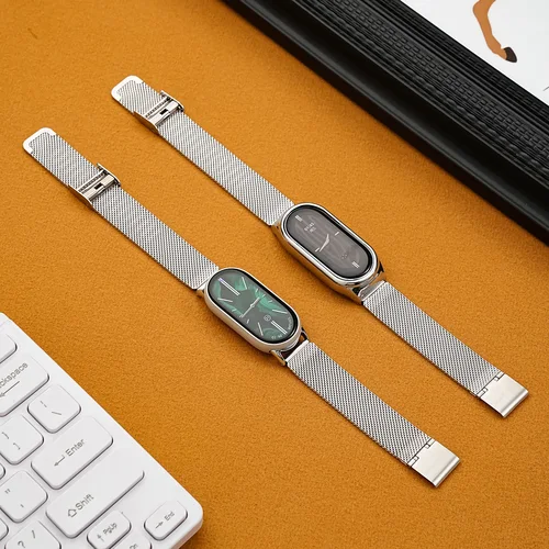 Imagen 2 del producto Correa de Metal para Xiaomi Mi Band, pulsera de acero inoxidable para modelos 8, 7, 6, 5 y 4