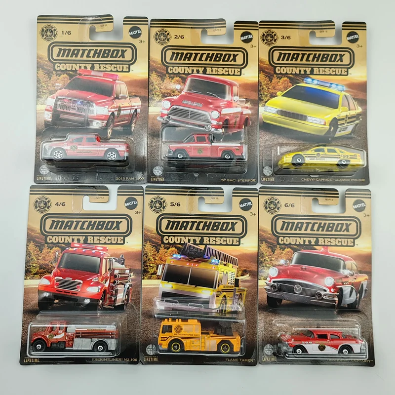 Matchbox GGF12 1:64 COUNTY RESCUE DODGE charger nissan  jeep Collection of die-casting alloy trolley model ornaments