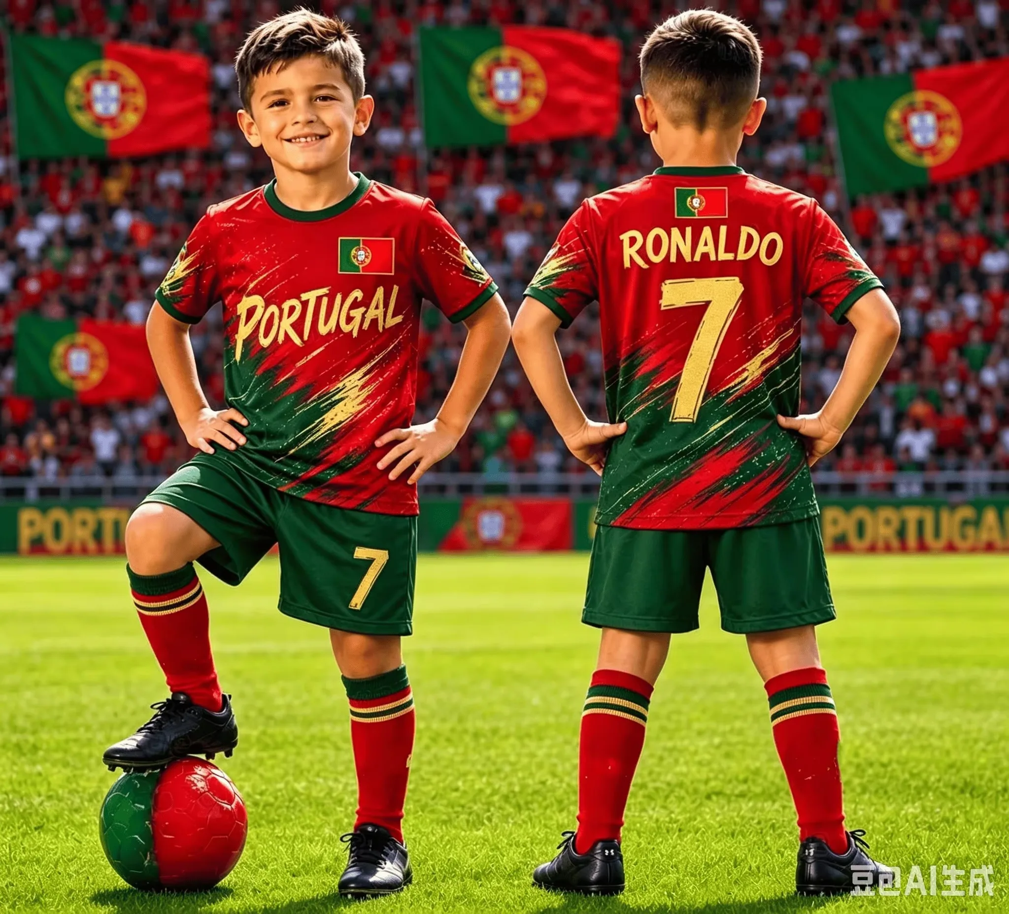 Sommer #   19 Yamal AI Personality Edition gestreiftes Fußballtrikot-Set für Erwachsene und Kinder, modisches Freizeit-Outdoor-Sport-Set