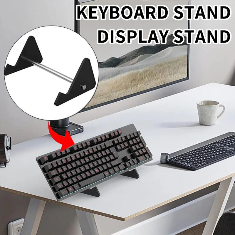 Keyboard Display Stand Transparent Acrylic Keyboard Holder Compute Mechanical Keyboard Storage Stand For Room Exhibition Halls