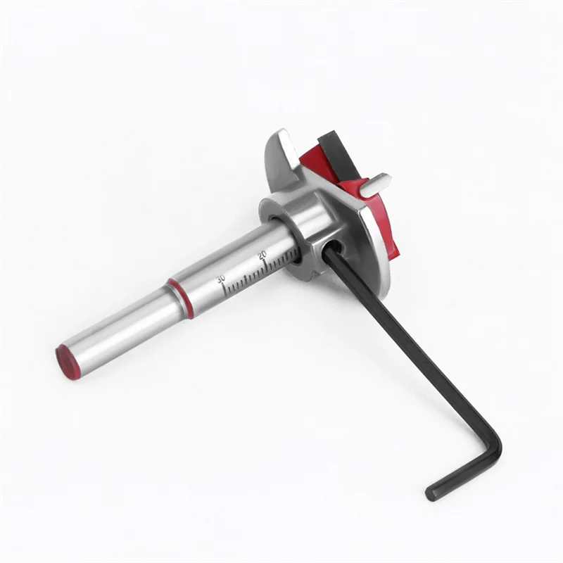COFA-Positioning Hole Saw Kit Adjustable 15-35Mm Hinge Hole Opener Woodworking Carbide Drill Bits Set