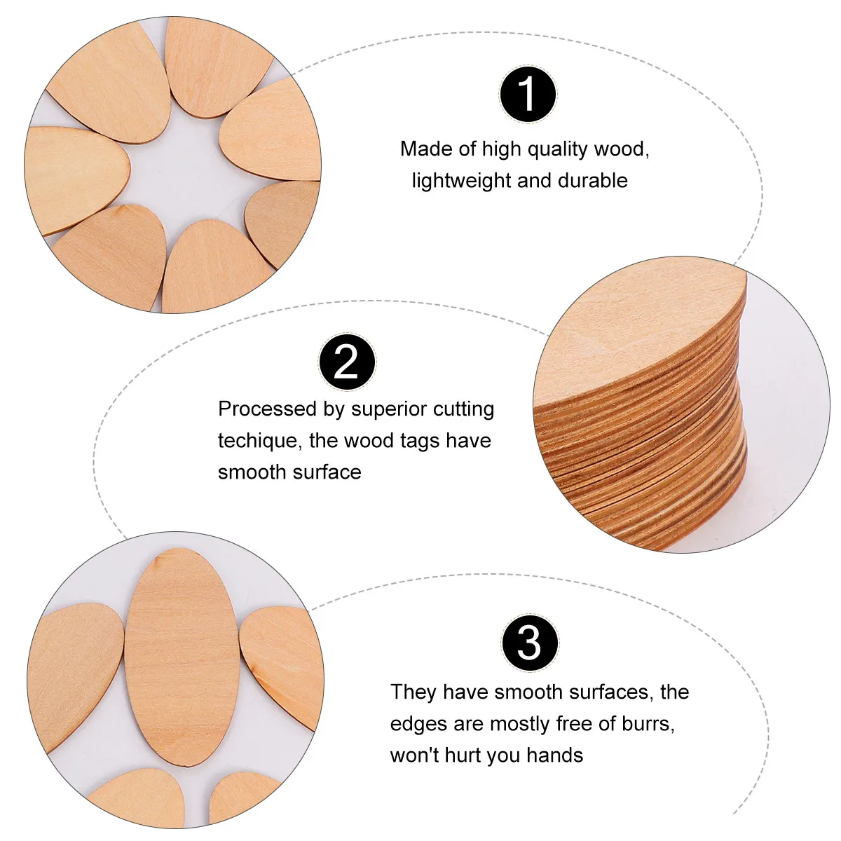 

20Pcs Oval Unfinished Wooden Slices Natural Basswood Craft Pieces for DIY Painting Scrapbooking Decoupage Home Decoration Wooden