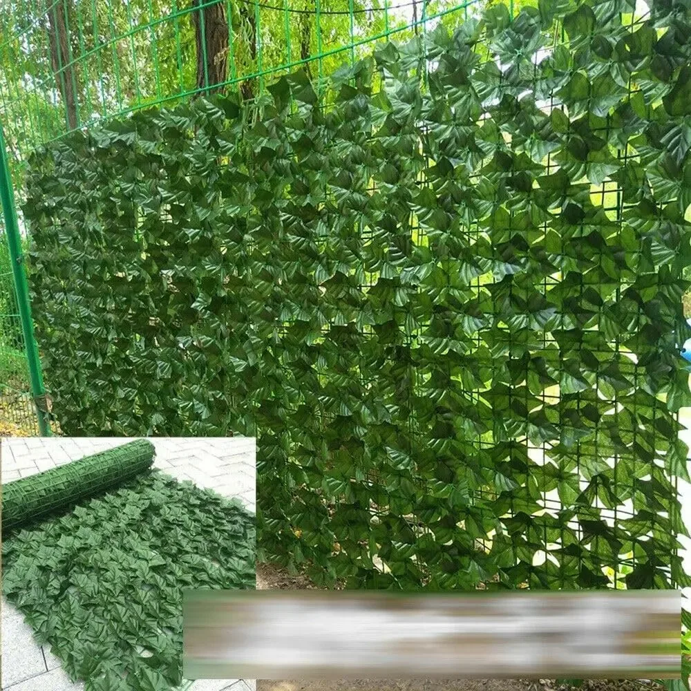 Artificial Ivy Hedge Screen, Decoration for Indoor Outdoor Durable Screen for Garden Terrace Balcony 100x300cm