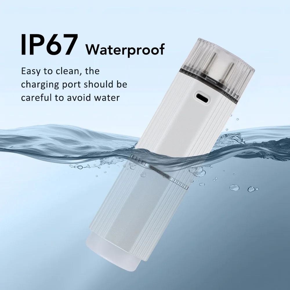 الكهربائية البصرية نمو الشعر قضيب فروة الرأس مدلك 60 مللي EMS الضوء الأحمر العلاج IP67 مقاوم للماء رئيس الاسترخاء جهاز تدليك