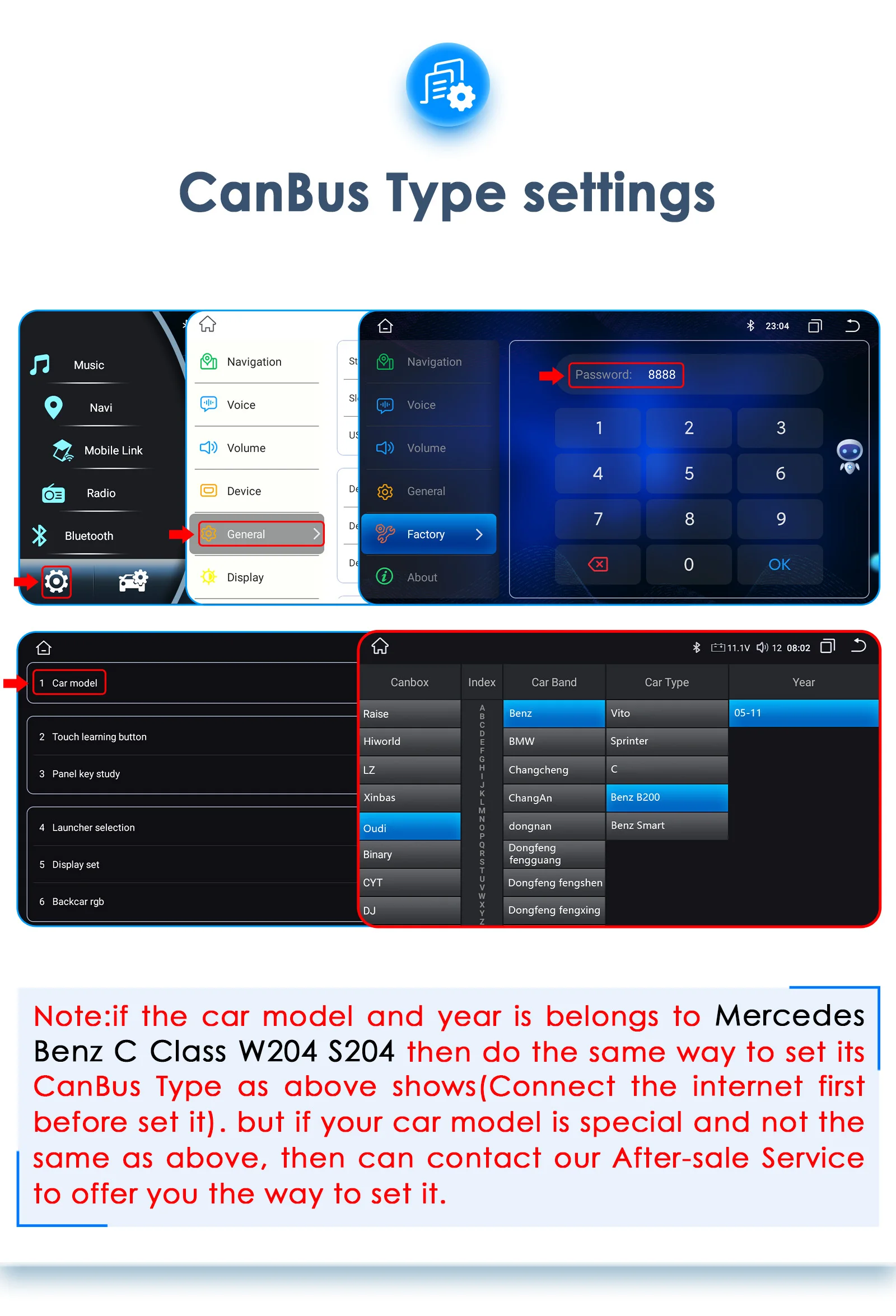 9“ Hizpo 2Din Android Auto Wireless CarPlay Car Radio for Mercedes Benz C-Class W204 S204 2007 - 2010 GPS RDS DSP UI8581 System