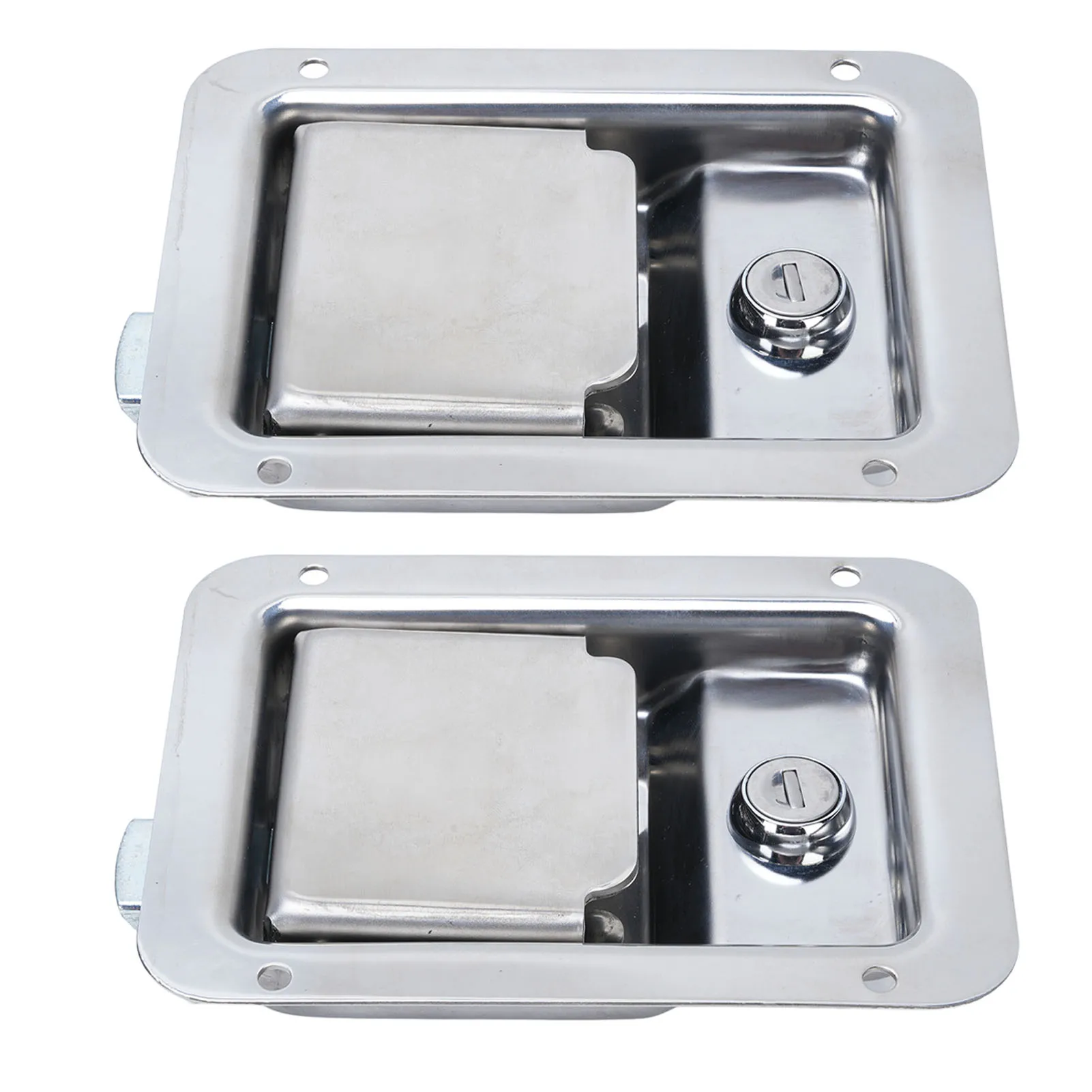 

Toolbox Paddle Lock Truck Tool Box Lock Mirror Polished Enhanced Safety Waterproofing 140 X 108mm with Keys for Motorhome