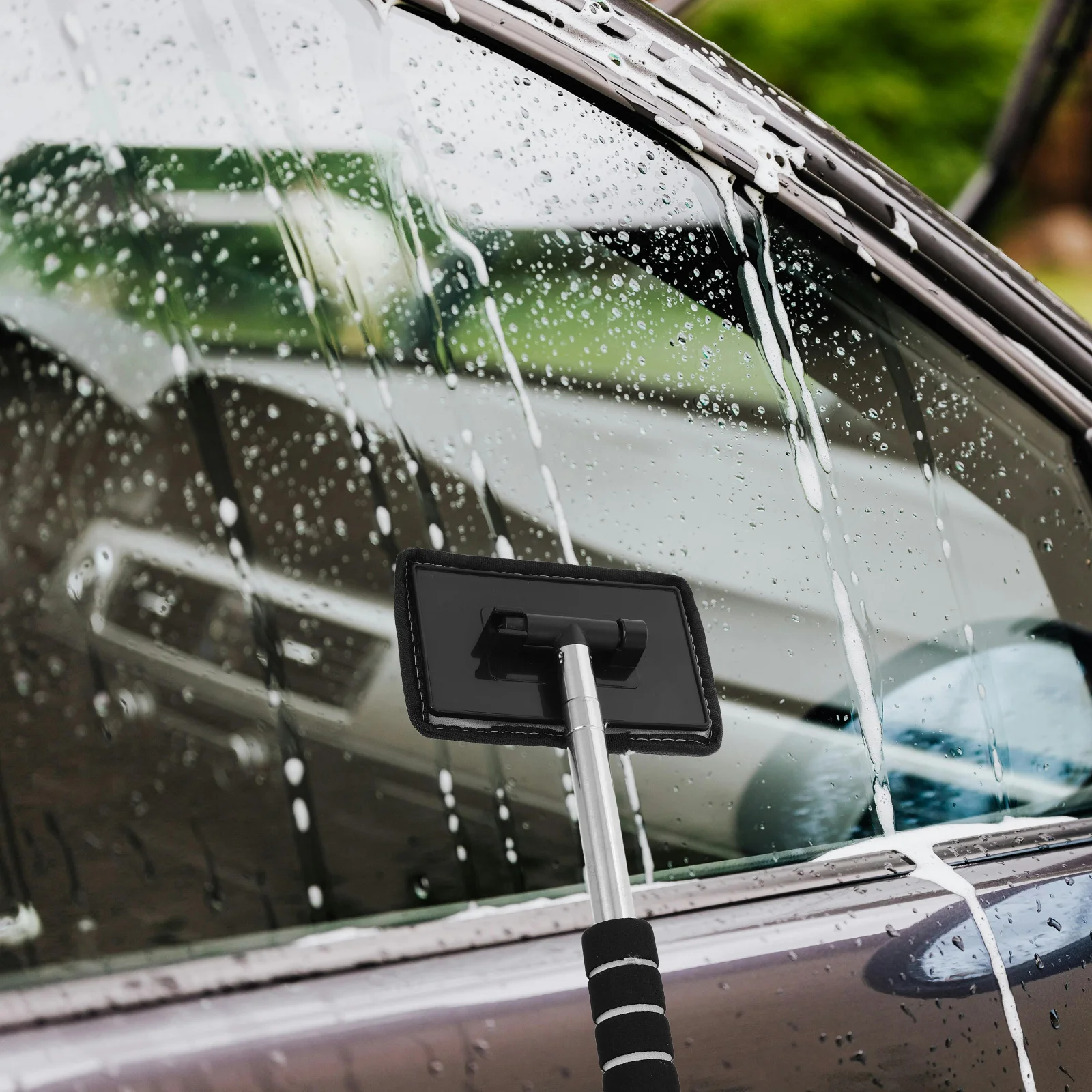 

Car Rearview Mirror Blind Spot Auxiliary Marine Switch Panel Universal Exterior Window Cleaner Door Black Superfine Fiber