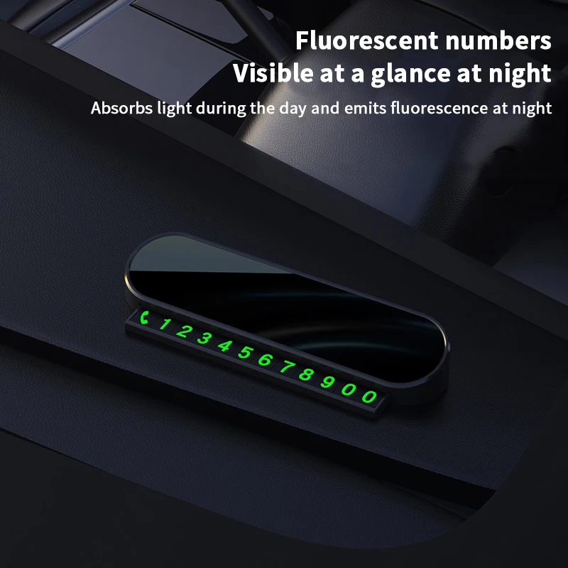 Car Phone Number Card Temporary Parking Card Plate Can Be Hidden Telephone Number Car Park Stop Automobile Accessories Styling