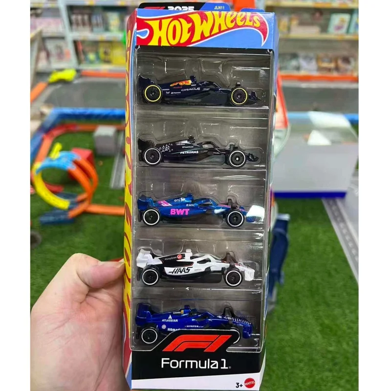 新しいホットウィール5パック-フォーミュラ1-f1チーム-jln11-bwt-レトロレーサー-1-64-ダイキャスト合金製コレクタブルカー-おもちゃ-車両-ギフト-おもちゃ