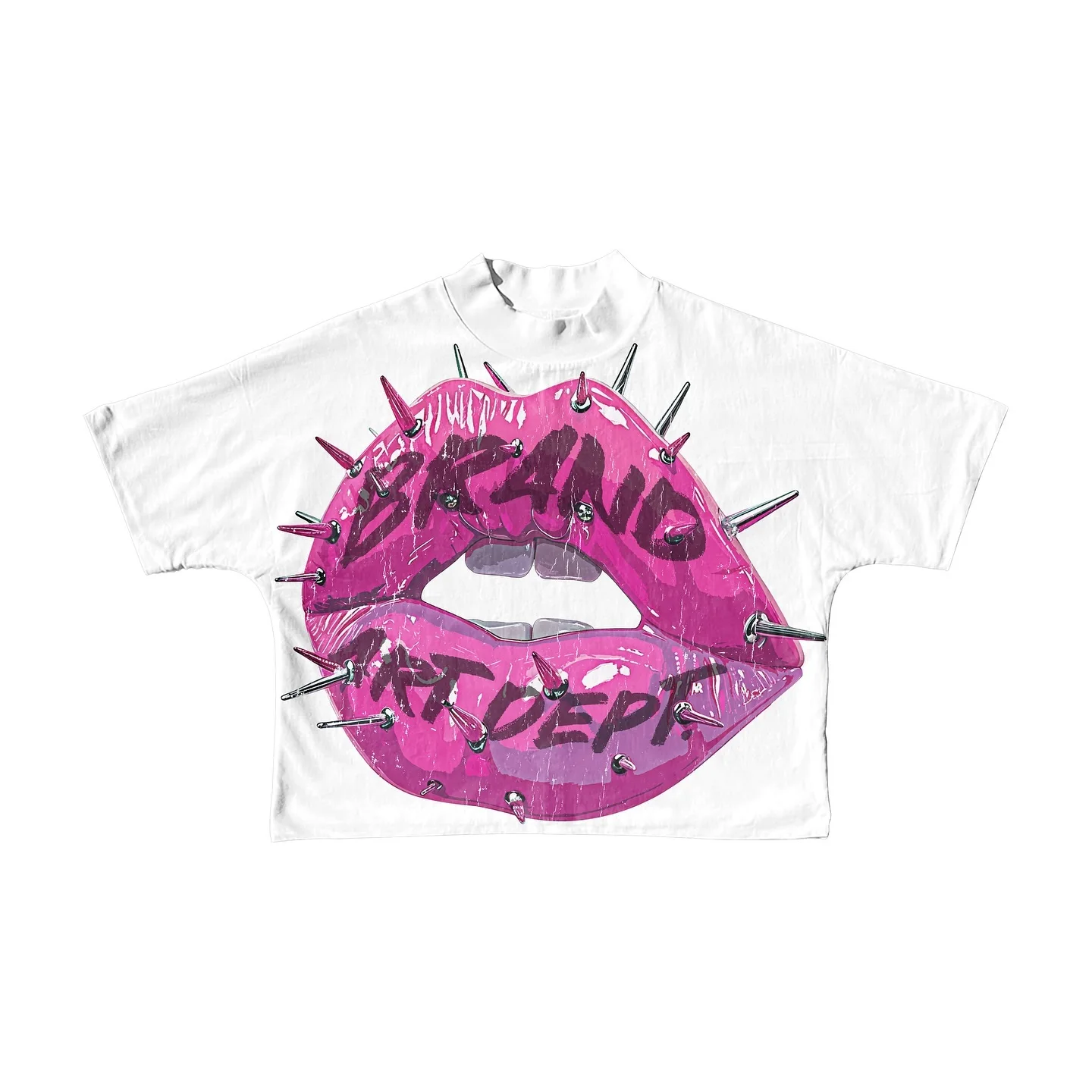 Harajuku high definition lips graphic t shirts print gothic casual streetwear y2k tops goth vintage oversized men clothes