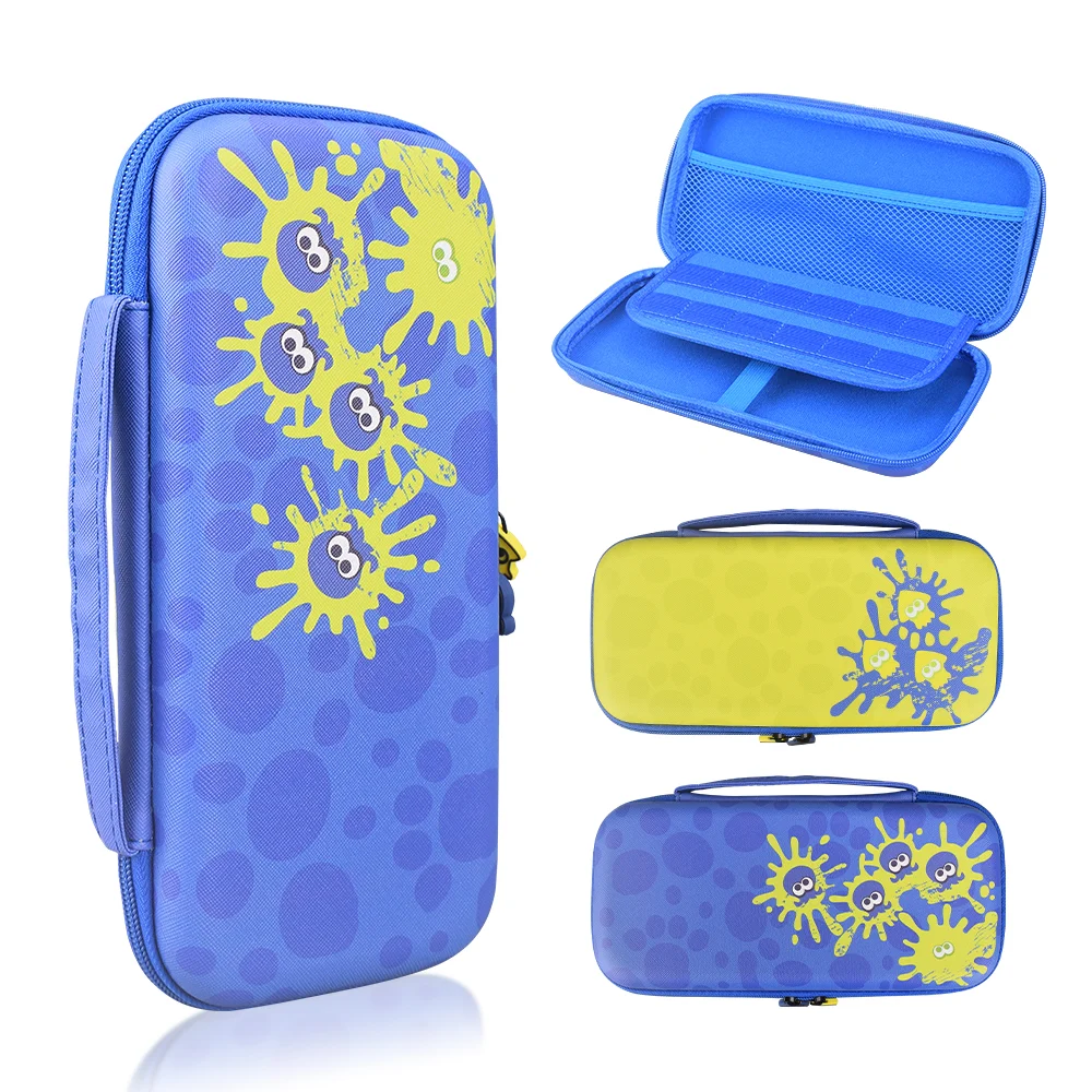 4 in 1 NS กระเป๋ากระเป๋าหิ้วผิวด้านนอกแข็งสวิตช์พร้อมผู้ที่ใส่บัตรเกม10เกมสำหรับนินเท็นโดสวิตช์เกมคอนโซลอุปกรณ์เสริม